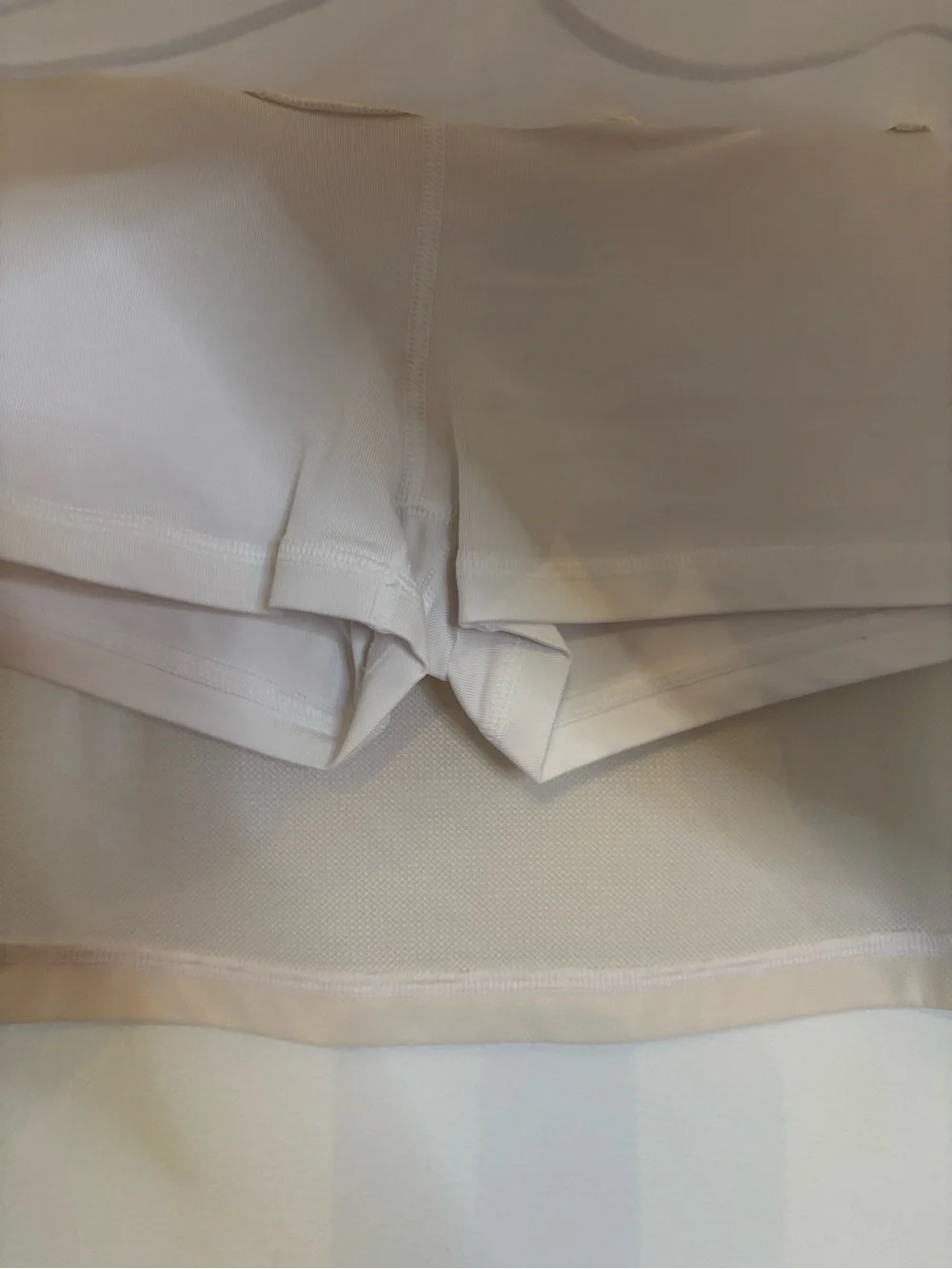 Nike White Mini Athletic Skirt with Black Swoosh